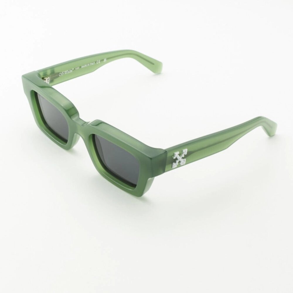 $795 Authentic OFF-WHITE Made in ITALY Unisex Green Sunglasses Full Set